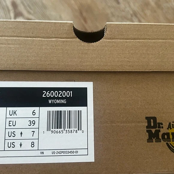 Dr. Martens Black Combat Boots with Yellow Stitching - Picture 5 of 5